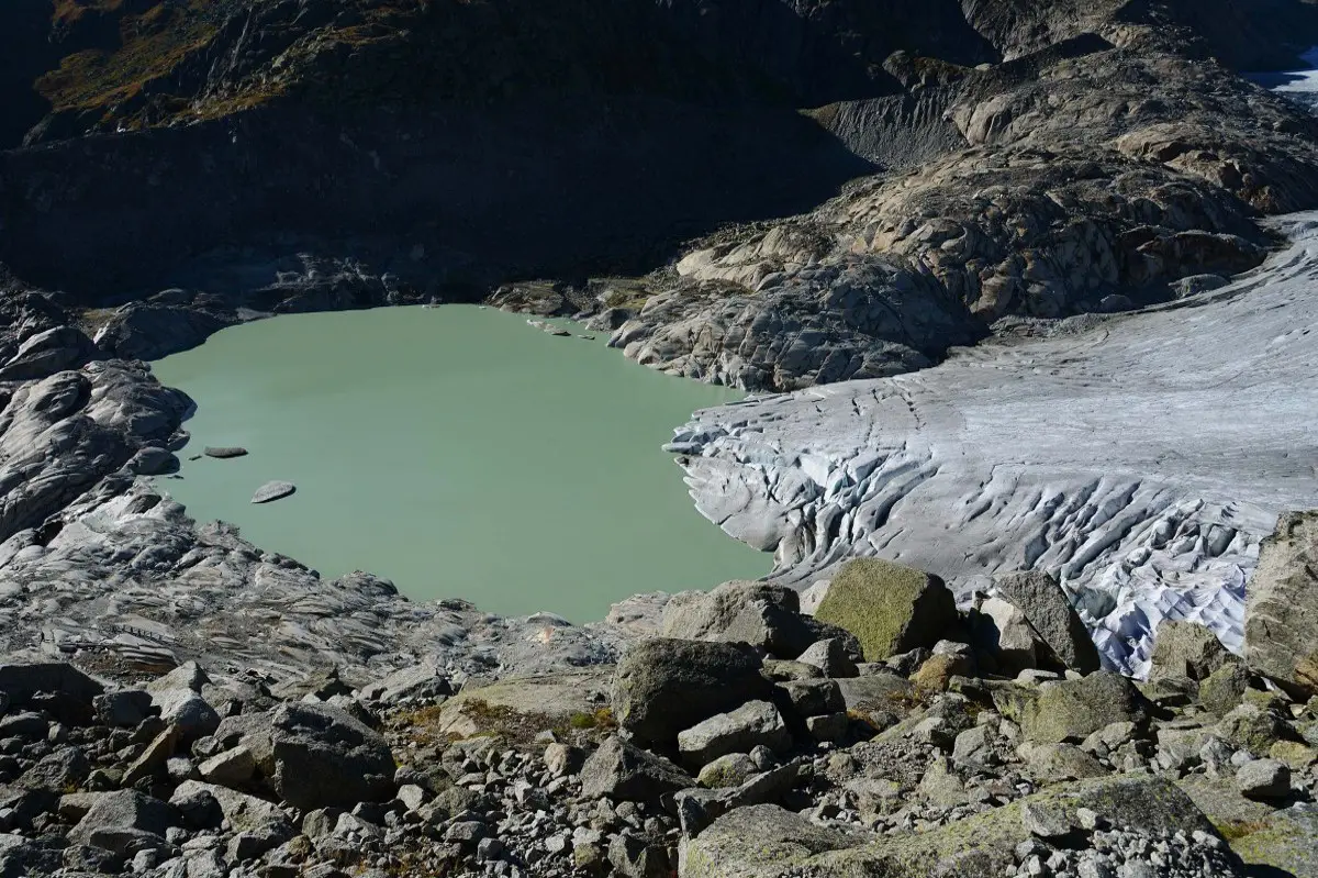 Lac pro-glaciaire Glacier du Rhone