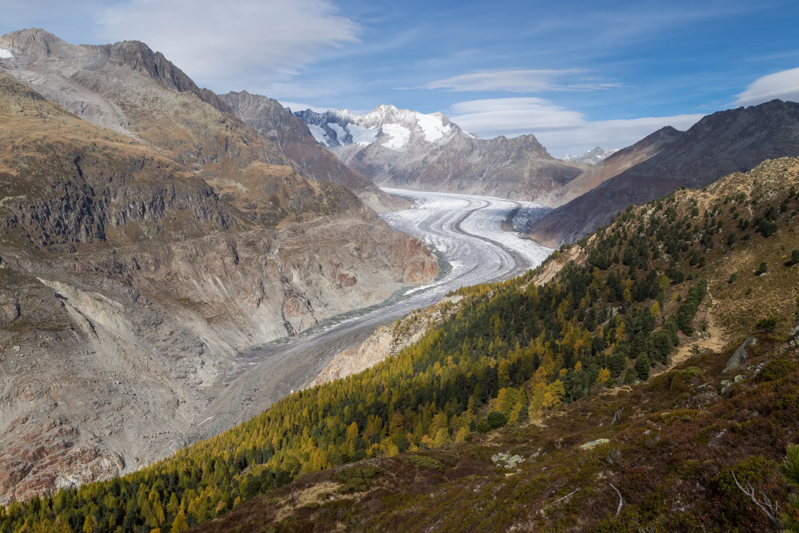 Moränenweg auf Alteschgletscher