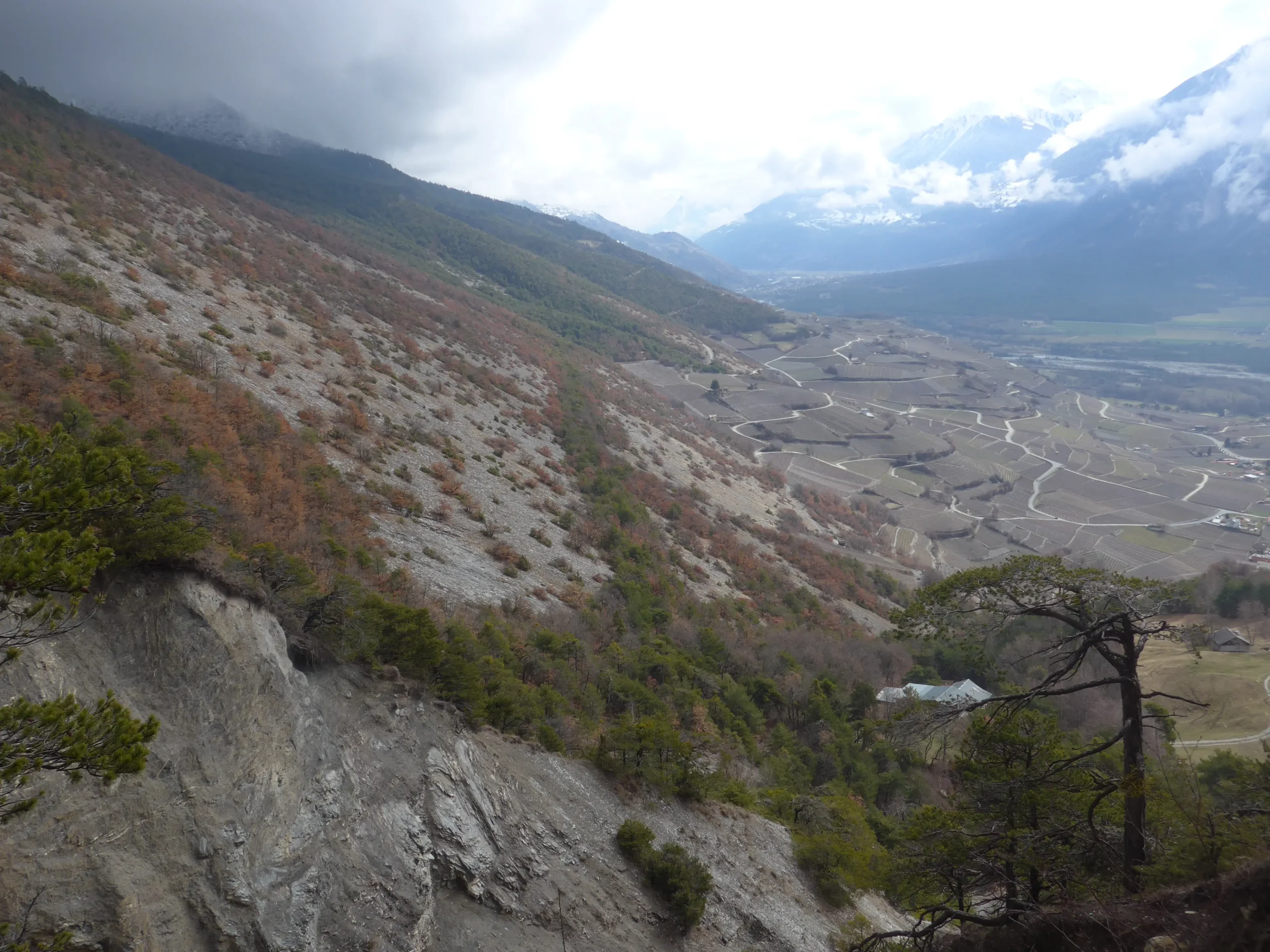 Eboulement sierre coteaux